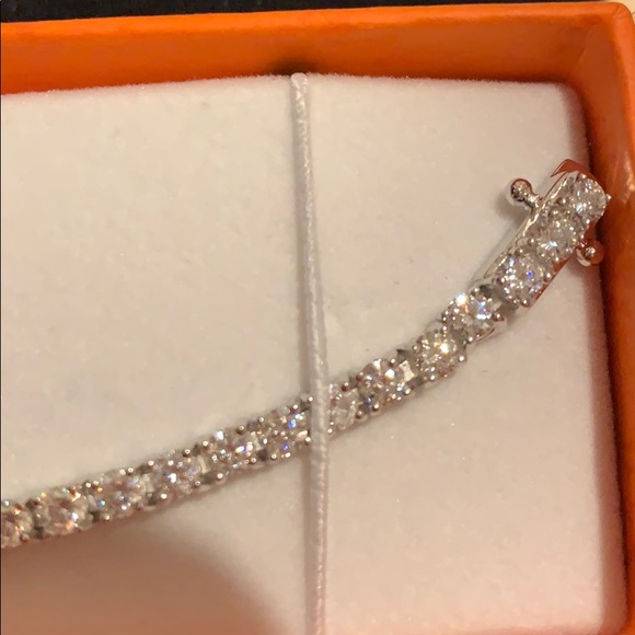 14k gold plated 3mm Tennis Bracelet 7.5 inches - Picture 6 of 10